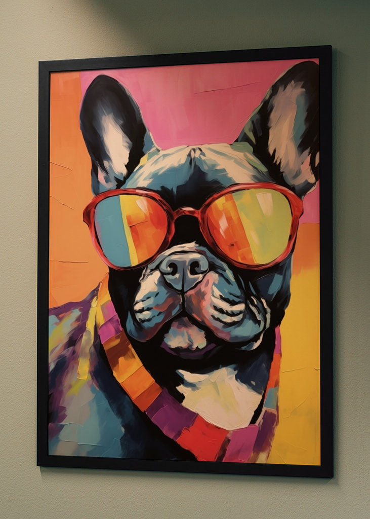 Französische Bulldogge mit Stil