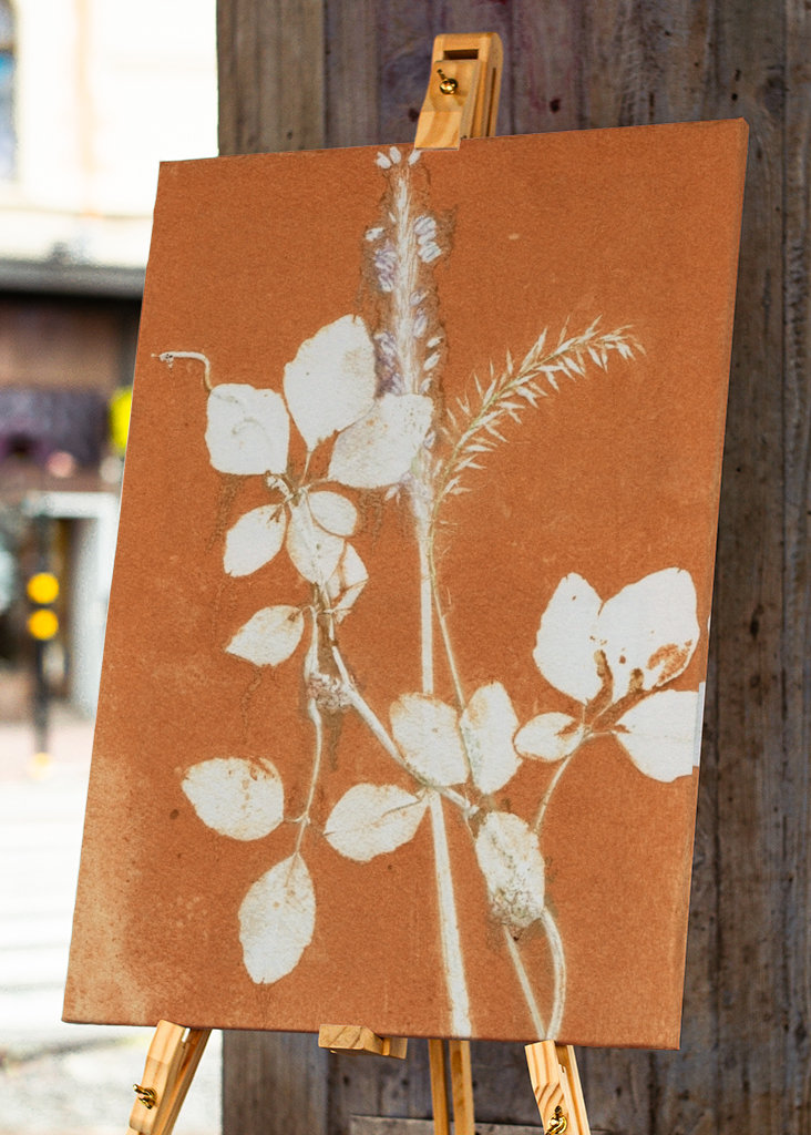 Orange botaniske blade