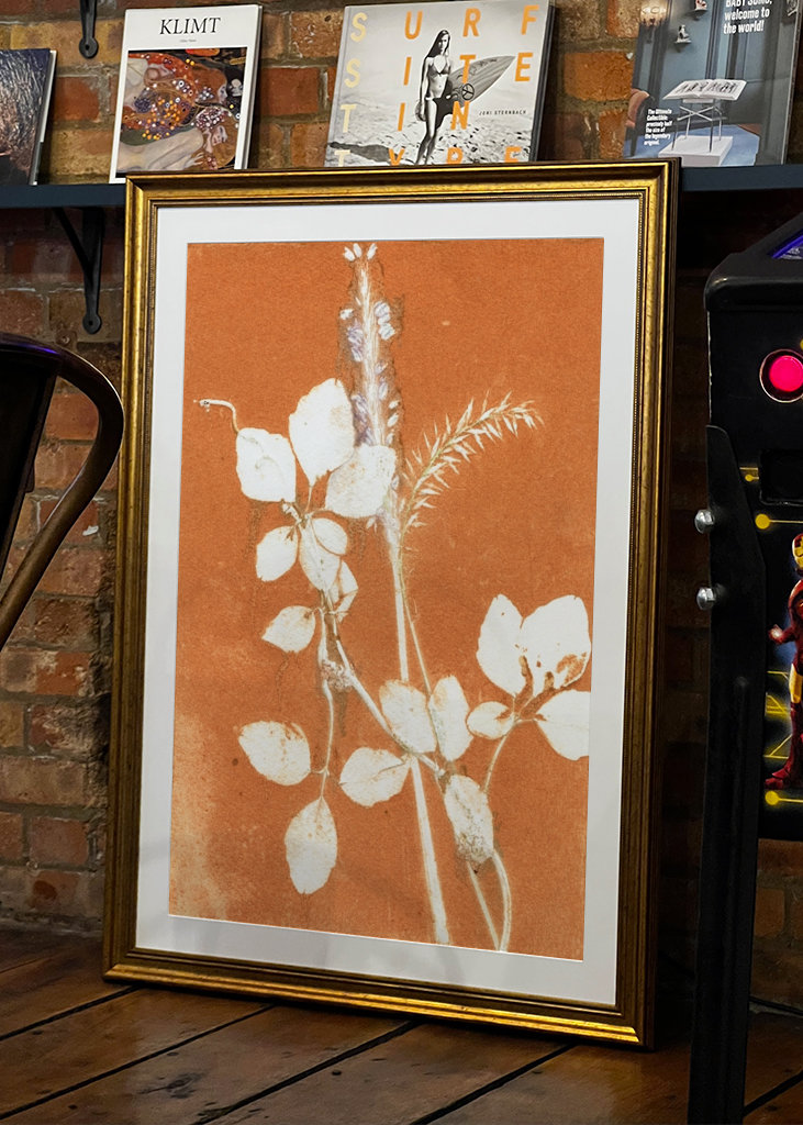 Orange botaniske blade