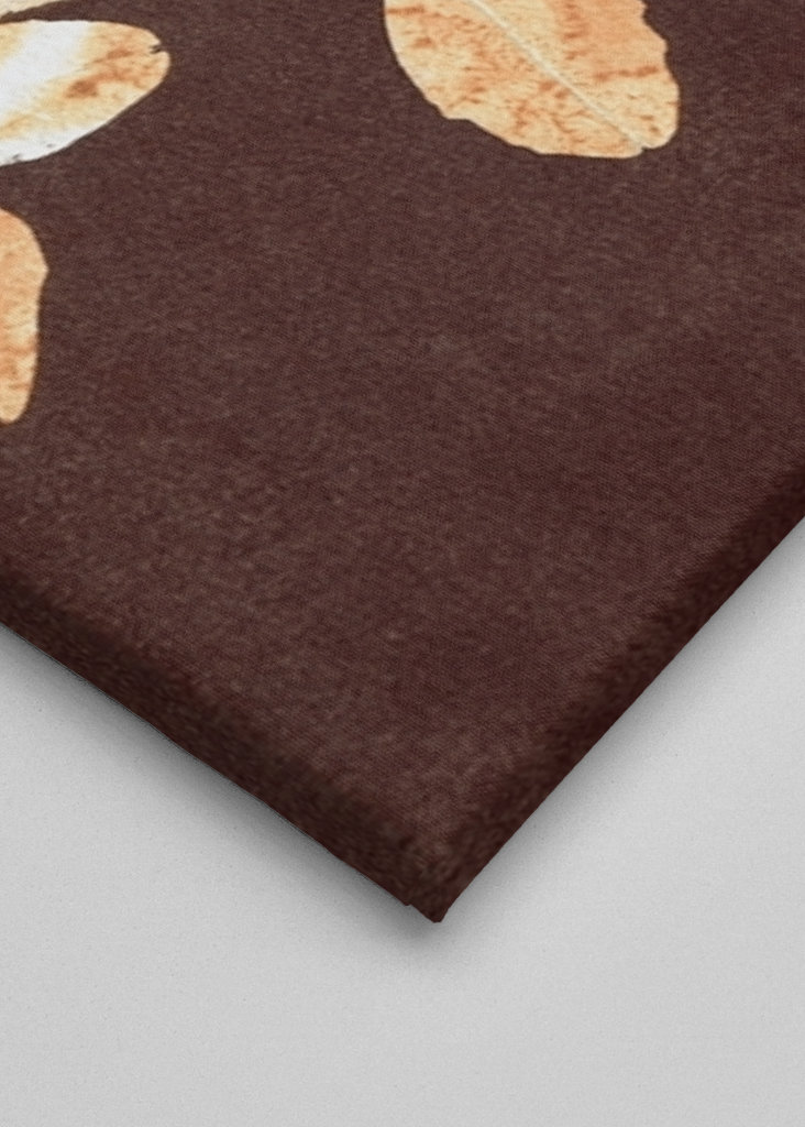 Botanical leaves brown ocre