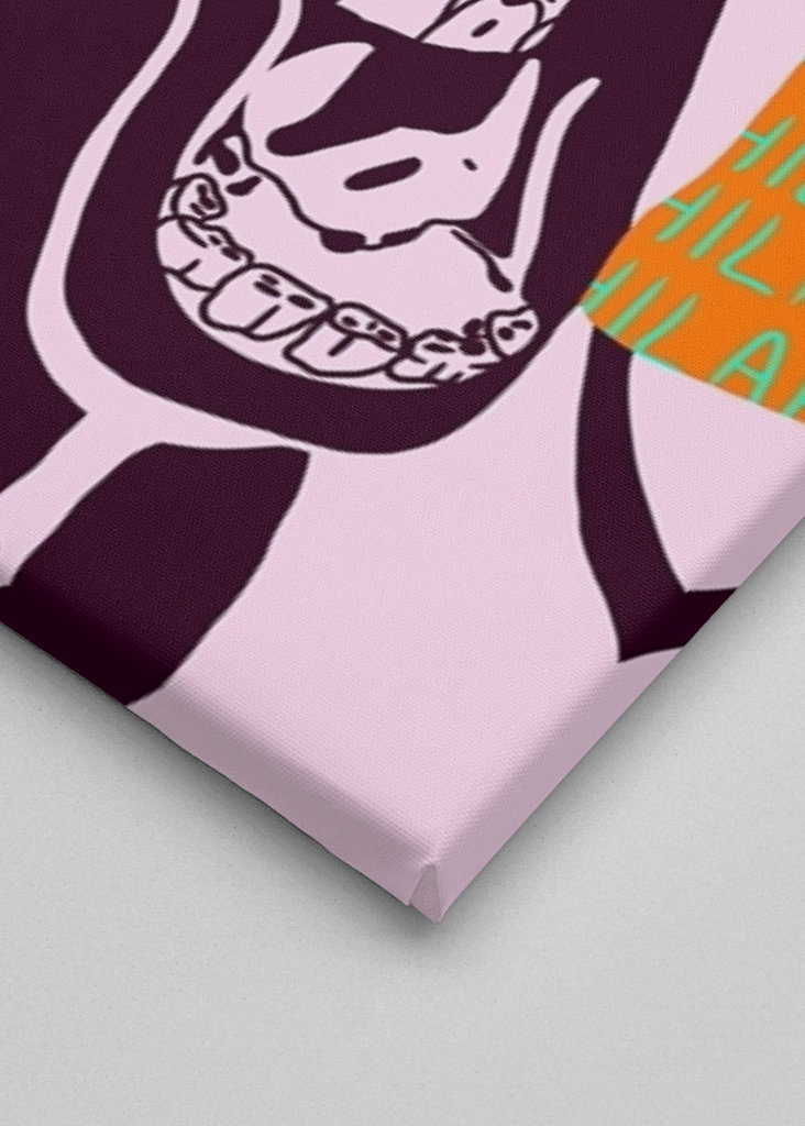 Śmiejący się koń z motylem