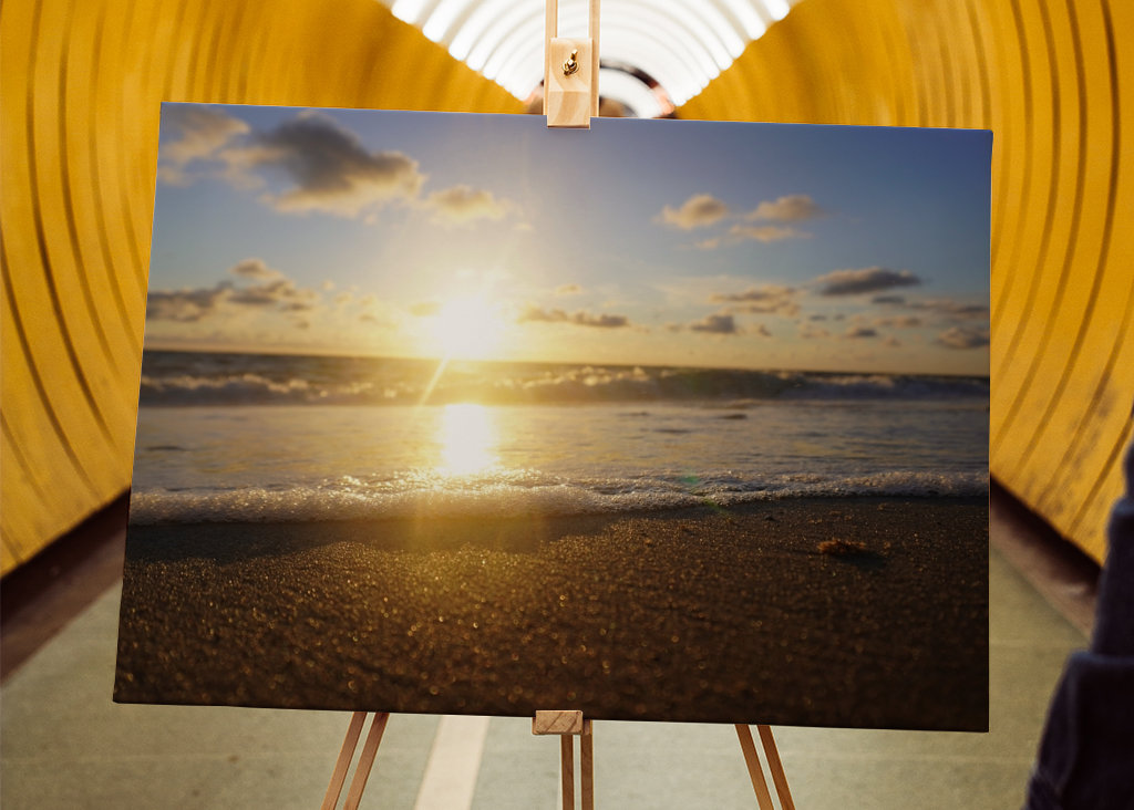 sunset at the north-sea beach