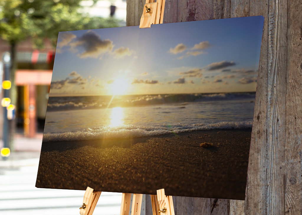 sunset at the north-sea beach