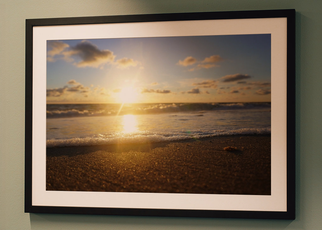 sunset at the north-sea beach