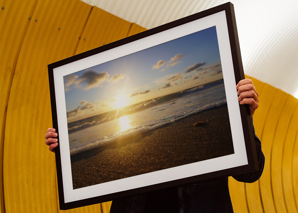 sunset at the north-sea beach