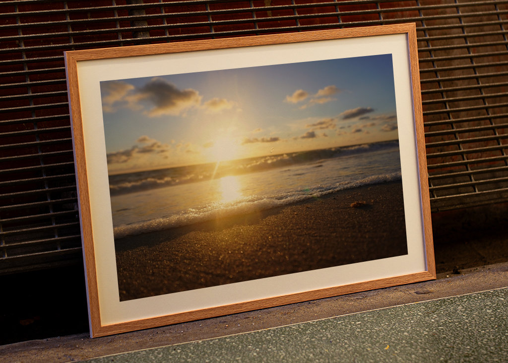 sunset at the north-sea beach