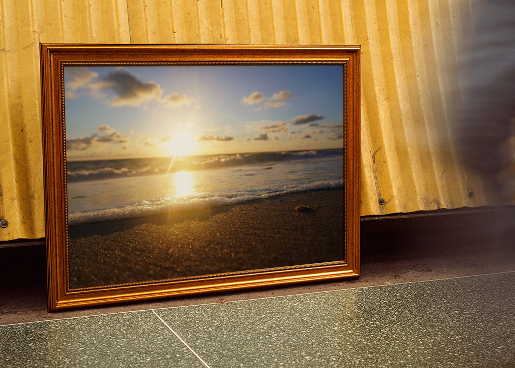 sunset at the north-sea beach