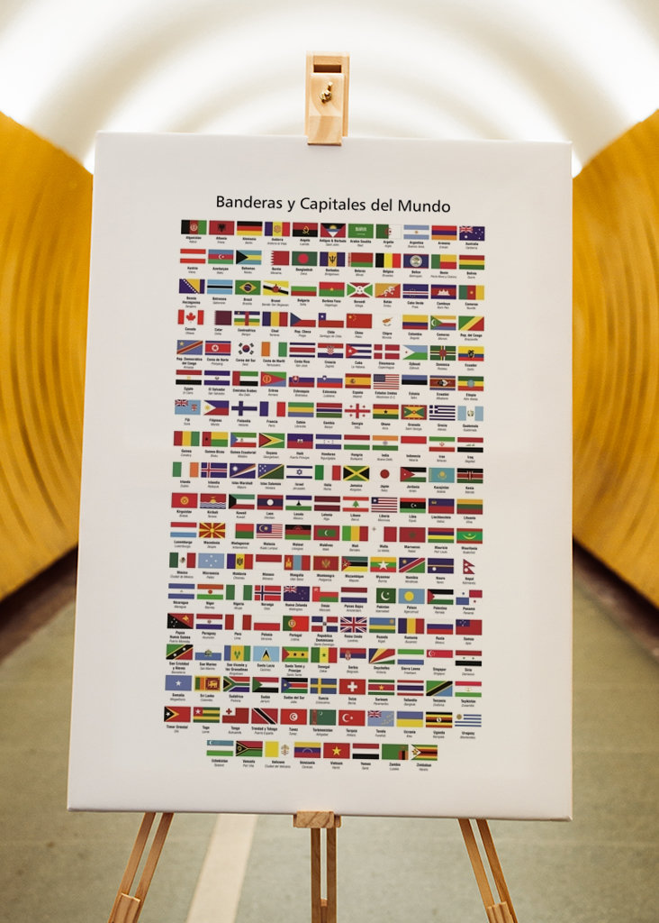 Flags of the world in Spanish