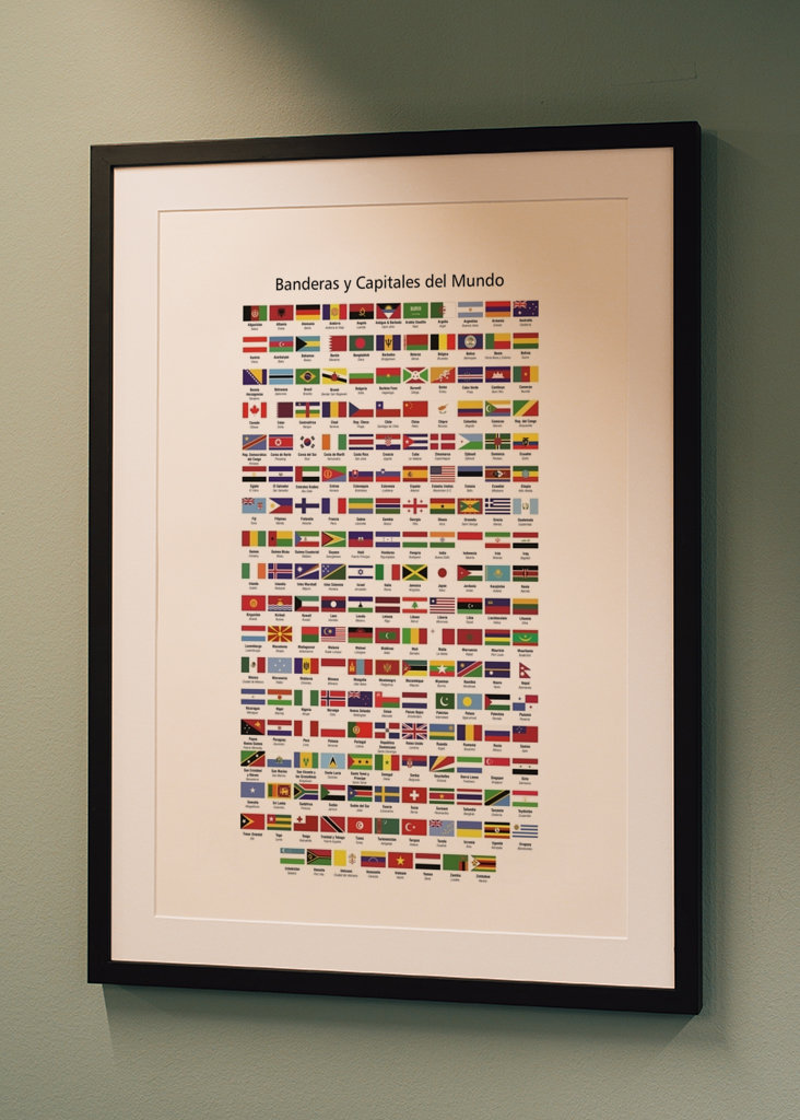 Flags of the world in Spanish