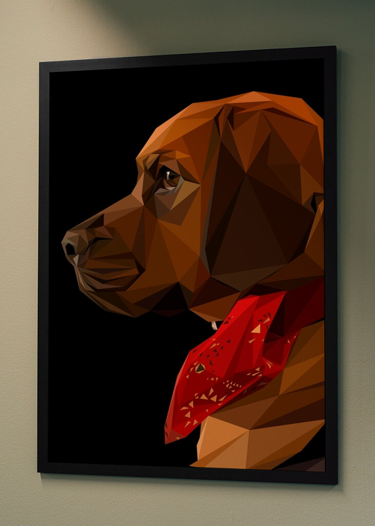 Červený šátek hnědý pes