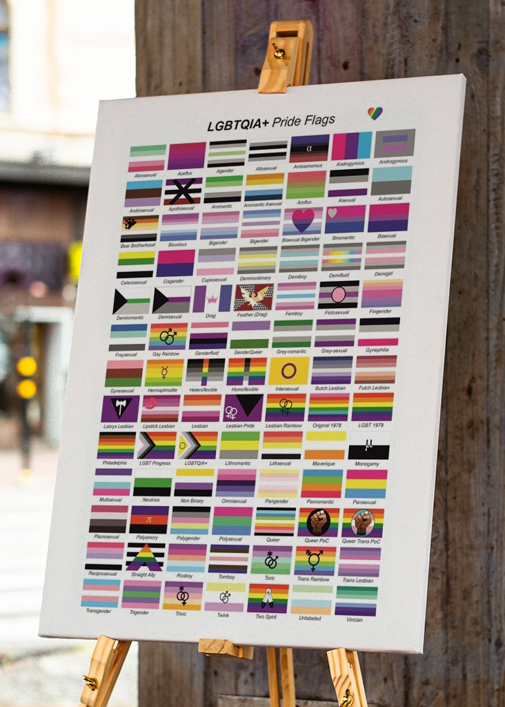 LGBTQIA+ Pride flags