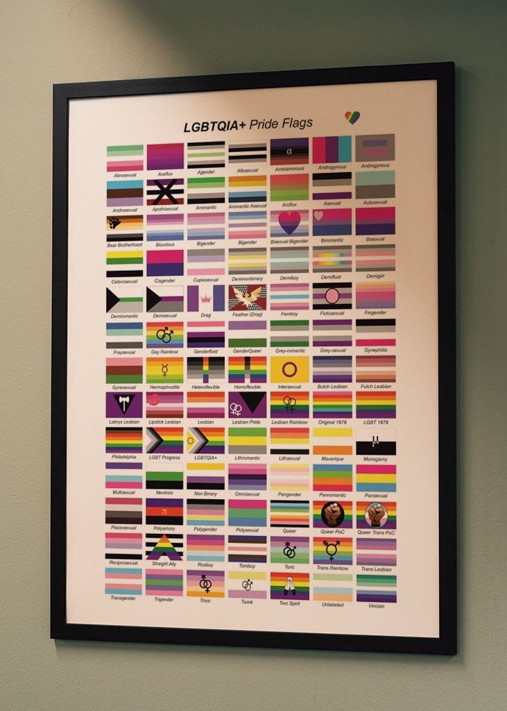 LGBTQIA+ Pride flags