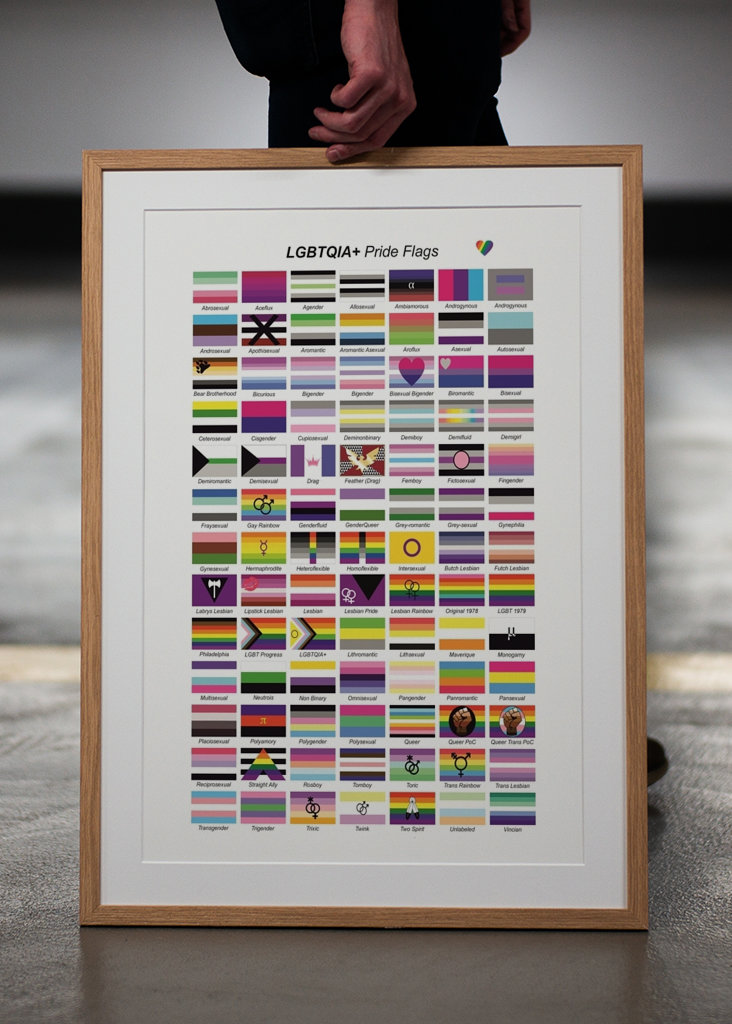 LGBTQIA+ Pride flags