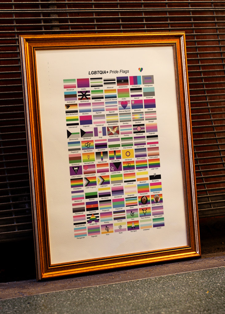 LGBTQIA+ Pride flags