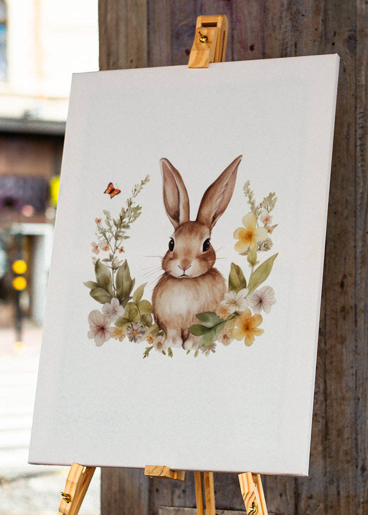 Kanin i en blomstereng 2