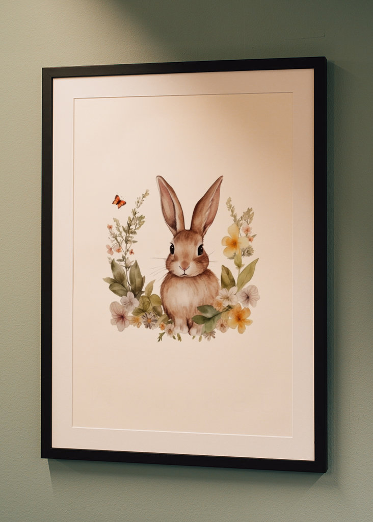 Kanin i en blomstereng 2