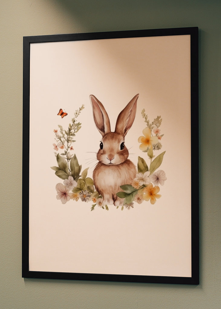 Kanin i en blomstereng 2