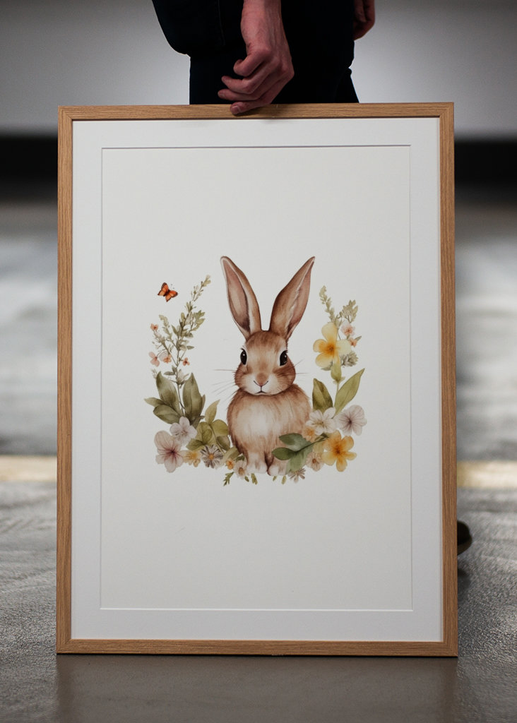 Kanin i en blomstereng 2