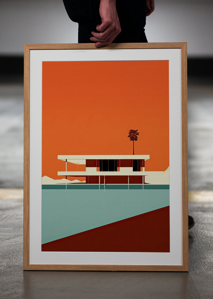 Bauhaus Poster Plakat Orange