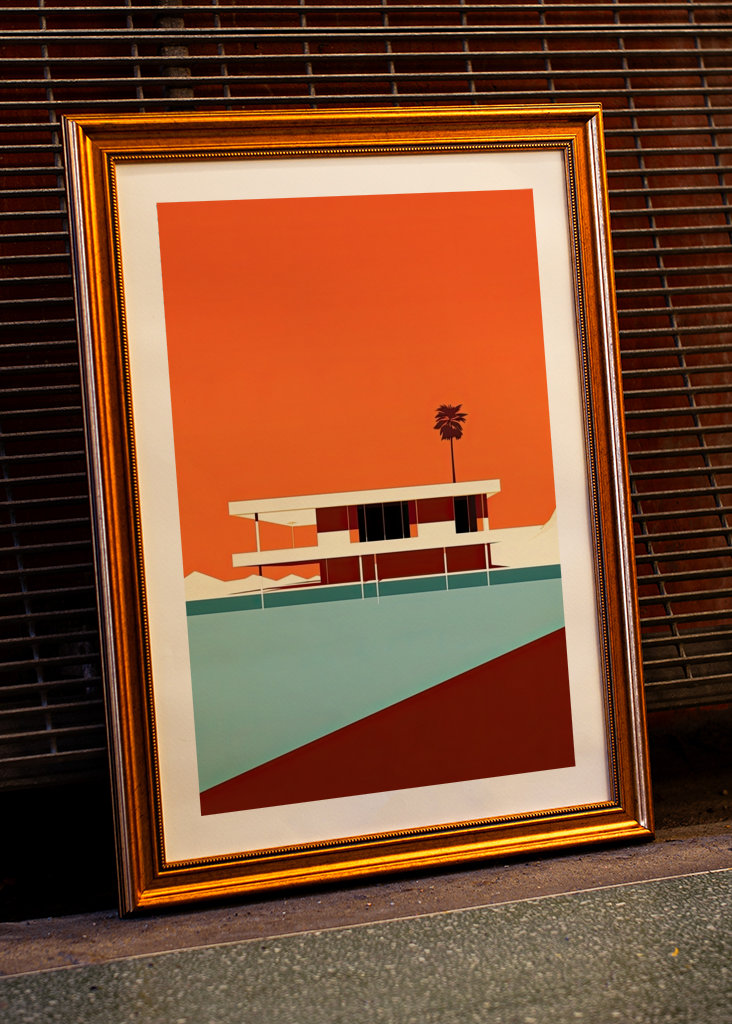 Bauhaus Poster Plakat Orange