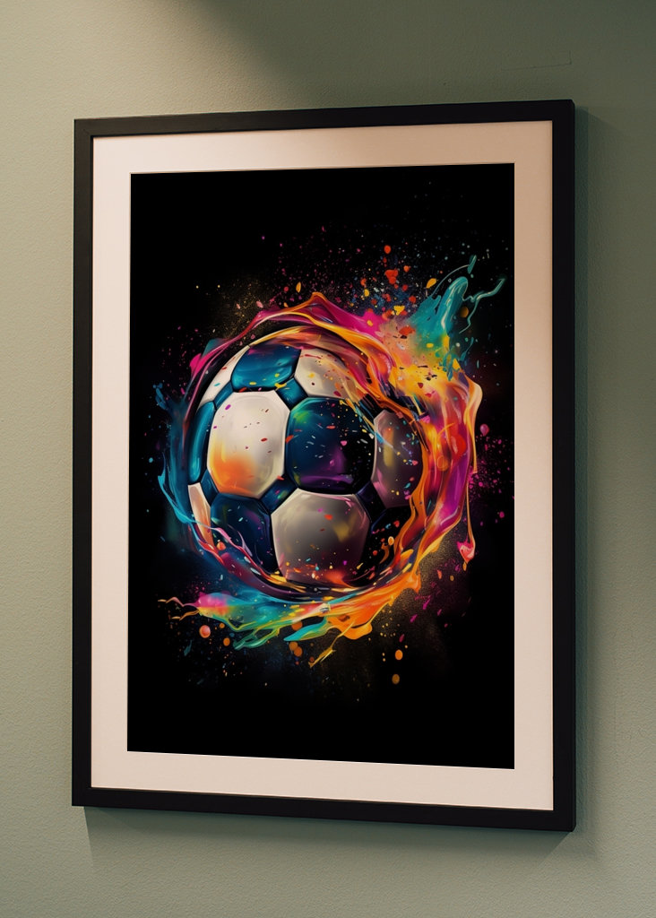 Barevný fotbalový míč