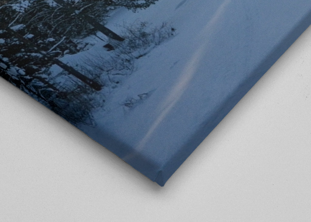 Sunset in Winter Landscape