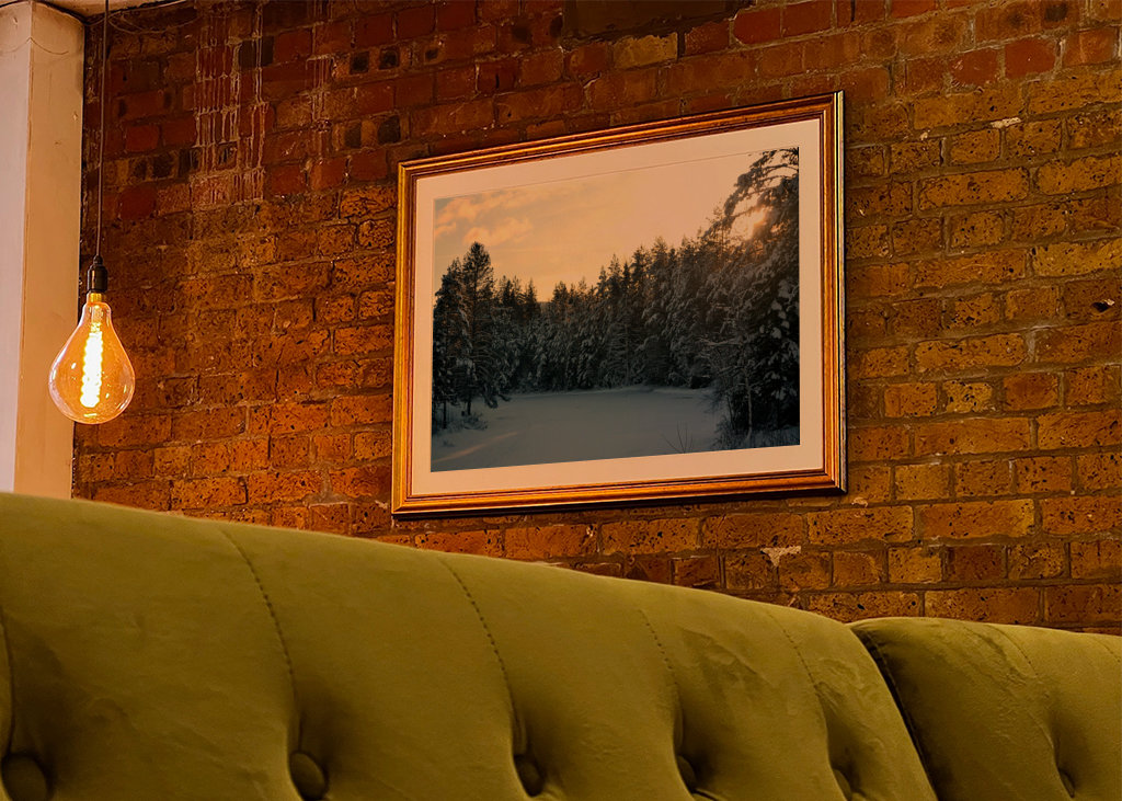 Sunset in Winter Landscape