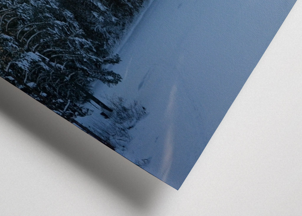 Sunset in Winter Landscape