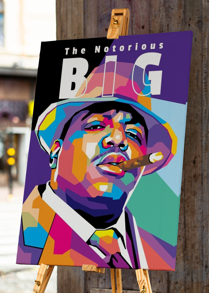 The Notorious BIG in WPAP plakaty & art prints autorstwa V Styler