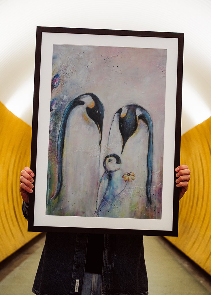 Take care, baby penguin