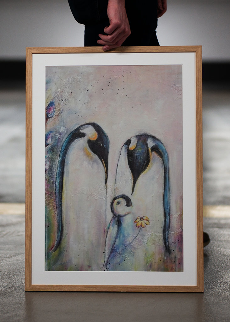 Take care, baby penguin