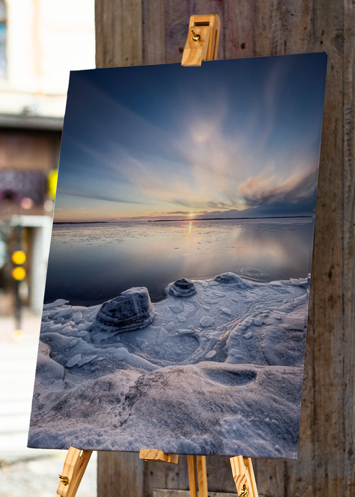Freezing Baltic Sea Sunset