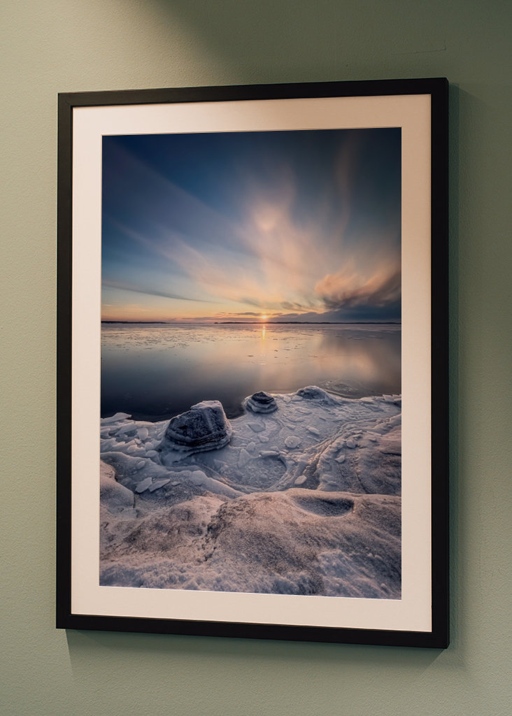 Freezing Baltic Sea Sunset