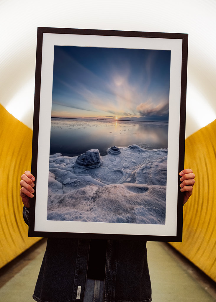 Freezing Baltic Sea Sunset