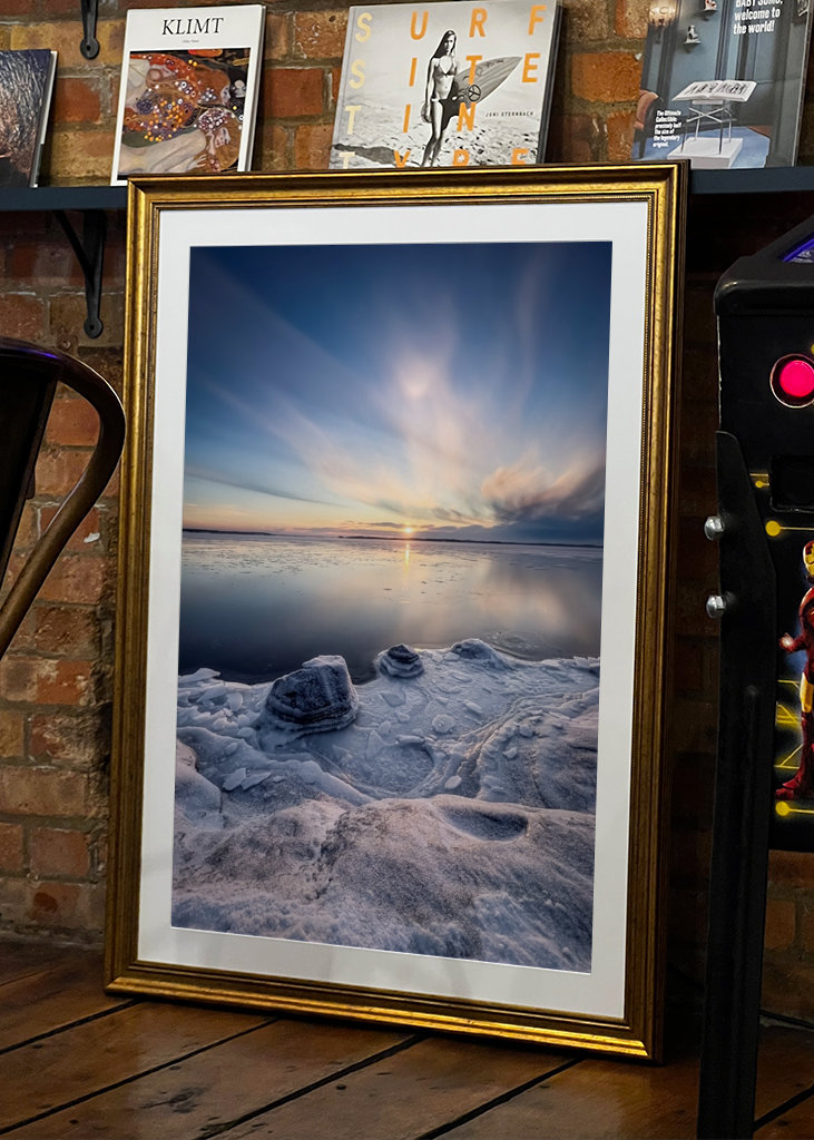 Freezing Baltic Sea Sunset