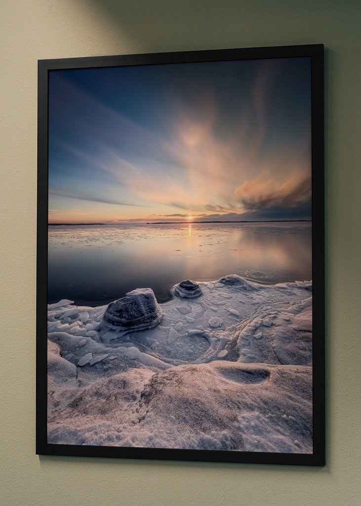 Freezing Baltic Sea Sunset