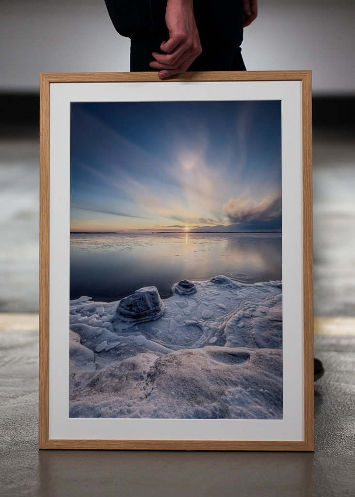 Freezing Baltic Sea Sunset