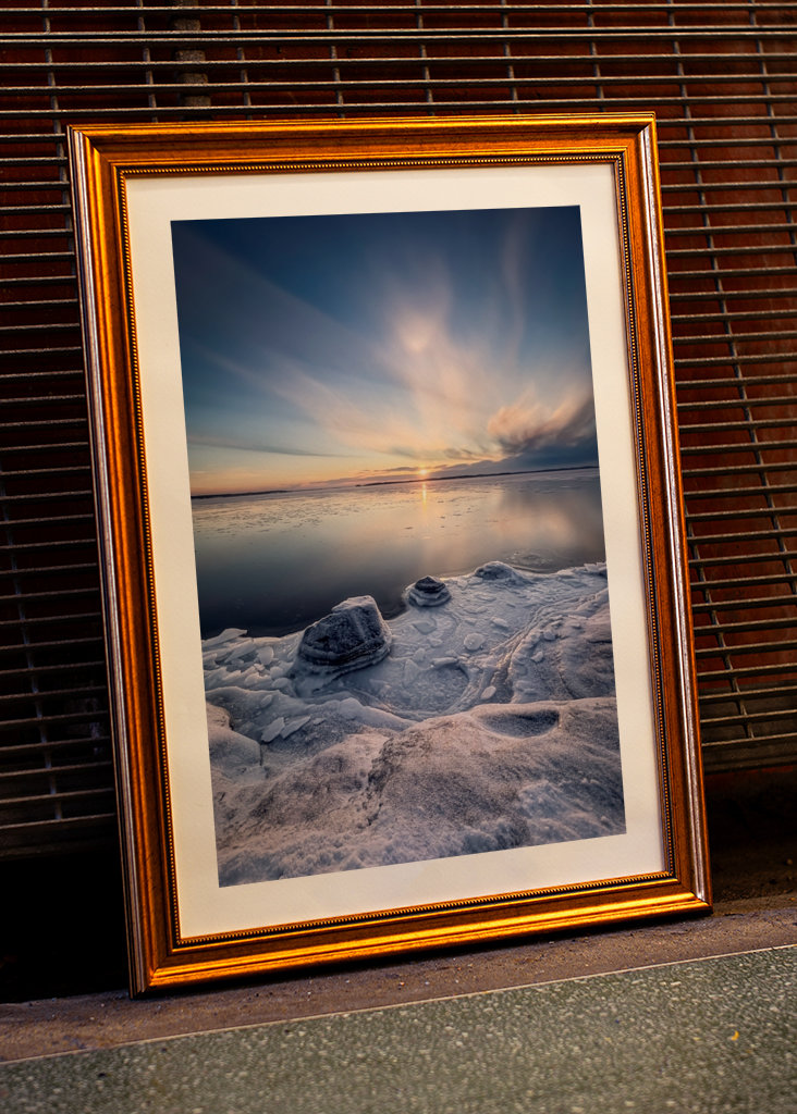 Freezing Baltic Sea Sunset