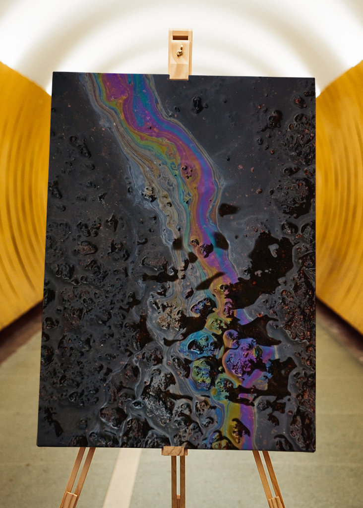 Mancha colorida, arco-íris