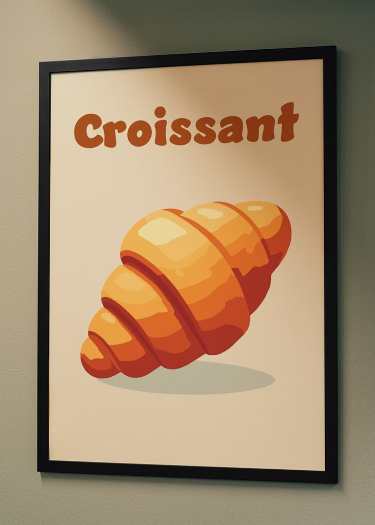 Den Franska Croissant-Poster 