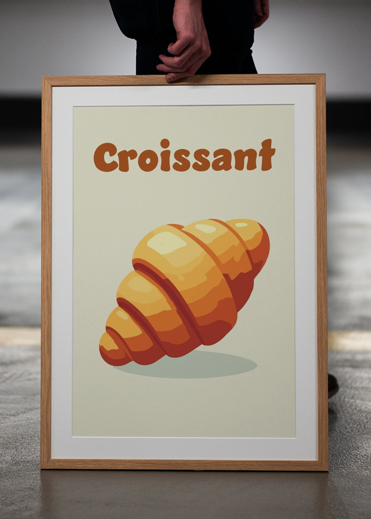Den Franska Croissant-Poster 