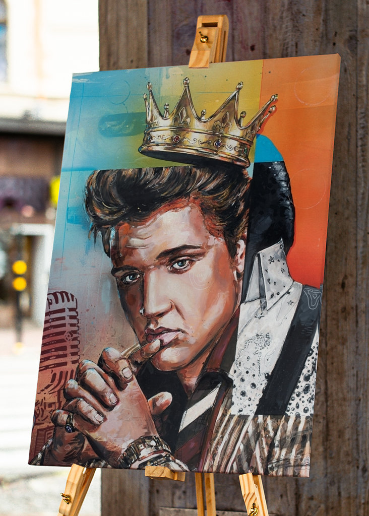 Elvis Presley painting.