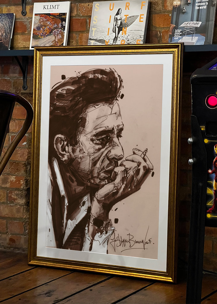Johnny Cash painting.