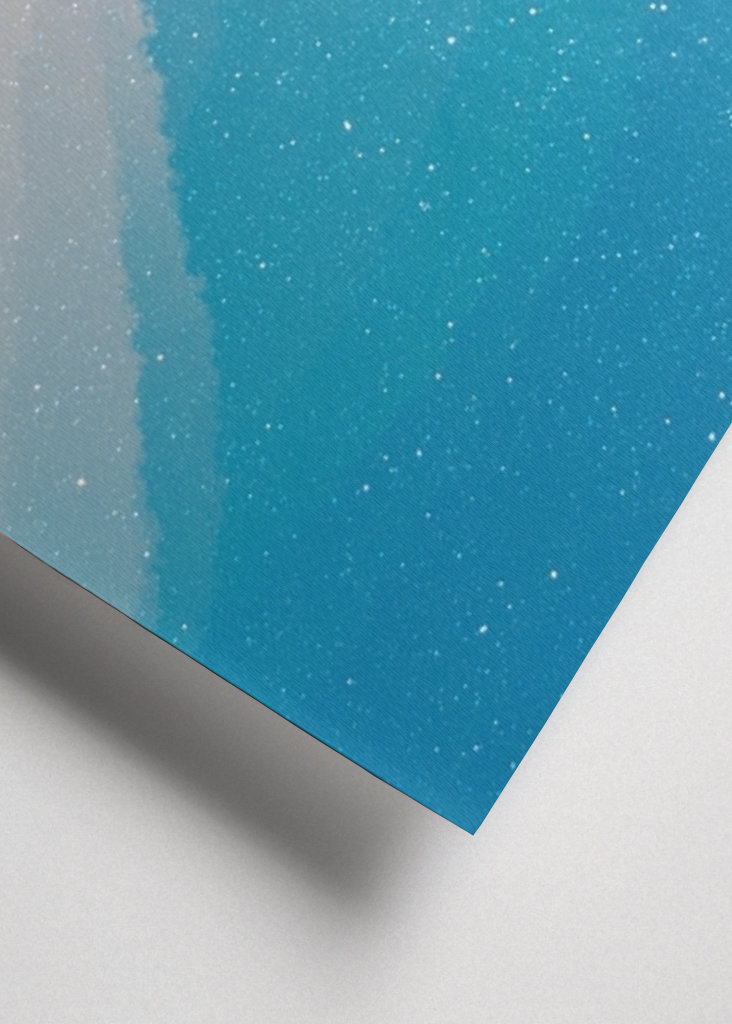 water color blue and warm sky 