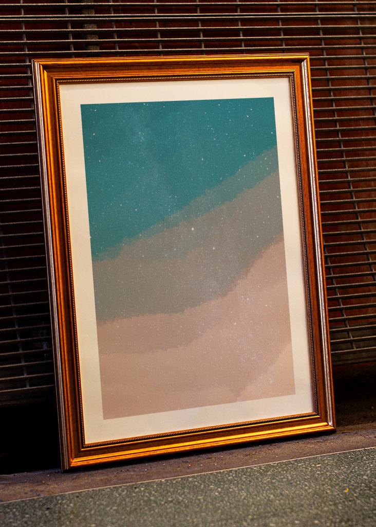 water color Blue sky gradient