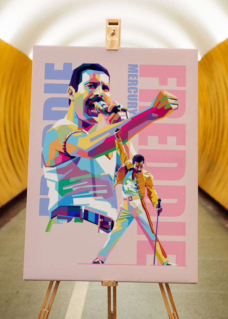Freddie Mercury Pop Art Style