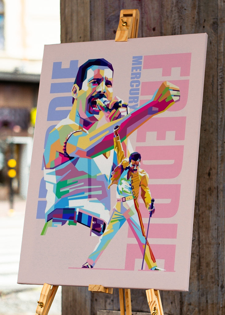 Freddie Mercury Pop Art Style