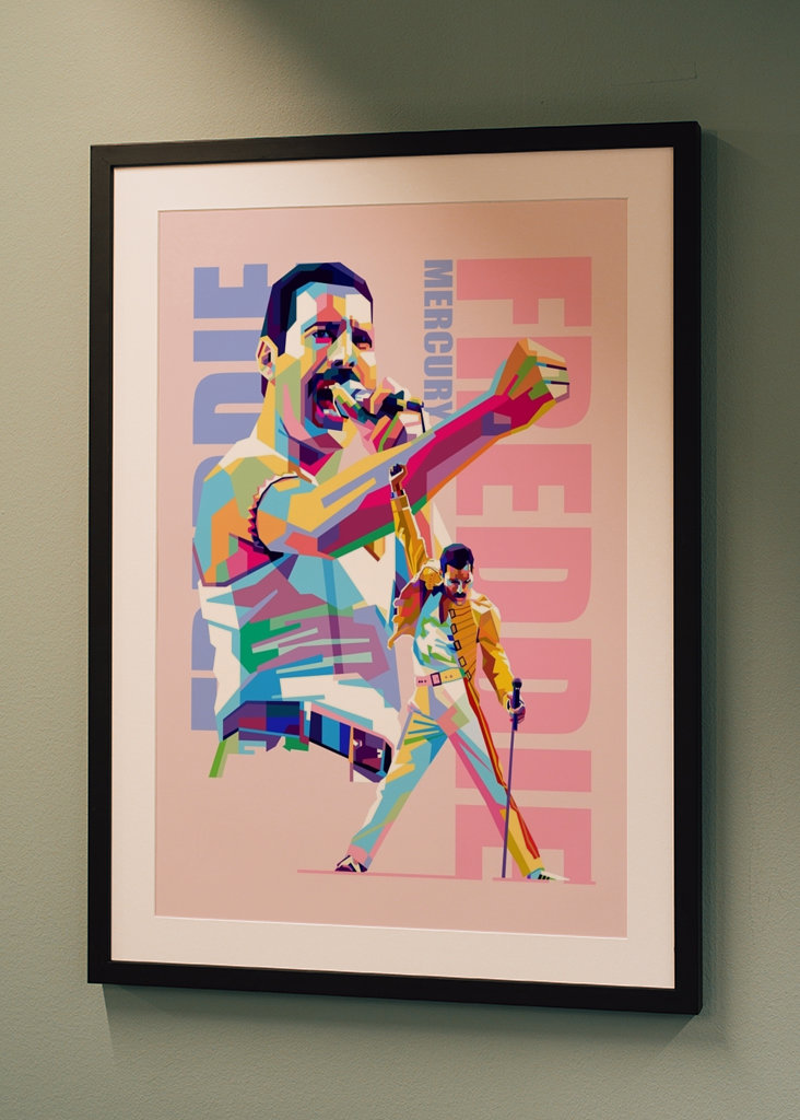 Freddie Mercury Pop Art Style