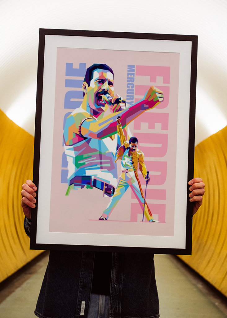Freddie Mercury Pop Art Style