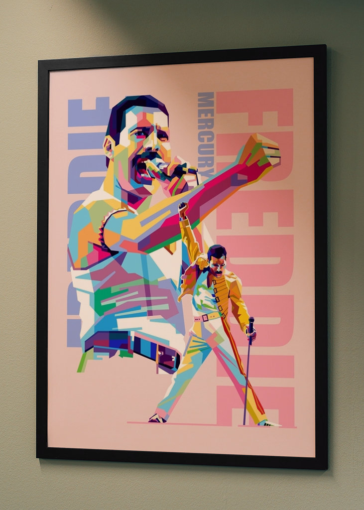 Freddie Mercury Pop Art Style